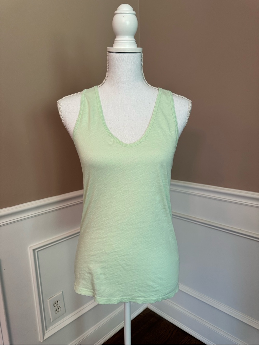 J.Crew Vintage Cotton Light Green Tank Top - Size Small